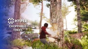 Choppable Trees visual for Games by Hyper Unreal Engine systems