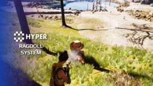 Ragdoll System visual for Games by Hyper Unreal Engine systems
