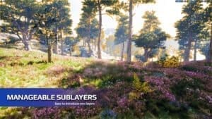 Basic PCG Forest visual for Games by Hyper Unreal Engine systems