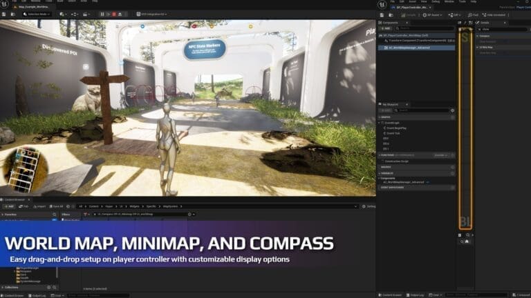Map System visual for Games by Hyper Unreal Engine systems