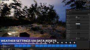 Weather System visual for Games by Hyper Unreal Engine systems