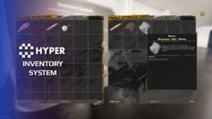 Slot Based Inventory System visual for Games by Hyper Unreal Engine systems