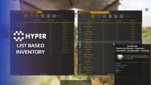 List Inventory System visual for Games by Hyper Unreal Engine systems