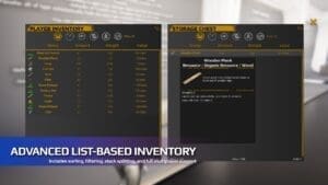 List Inventory System visual for Games by Hyper Unreal Engine systems