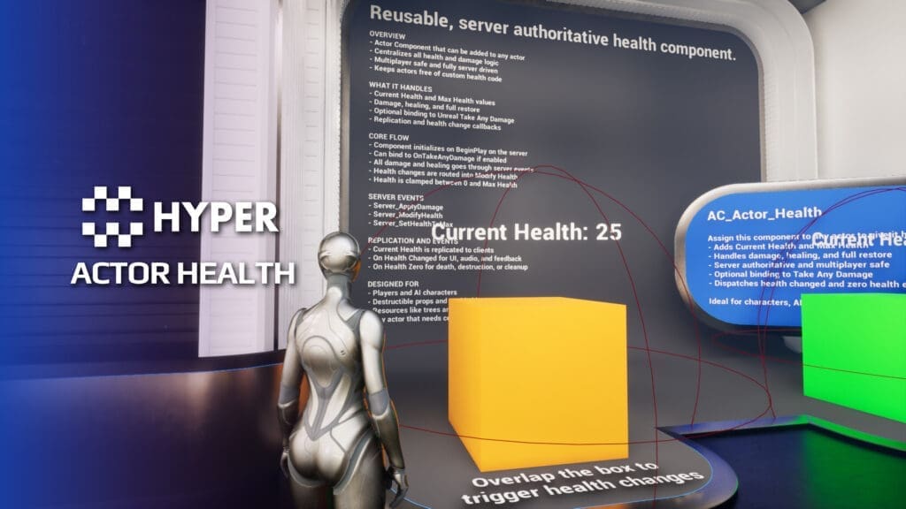 Actor Health System visual for Games by Hyper Unreal Engine systems