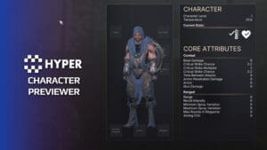 Character Previewer visual for Games by Hyper Unreal Engine systems