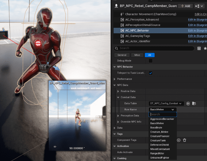 1. Combat Configuration (DT_NPC_Config_Combat) screenshot
