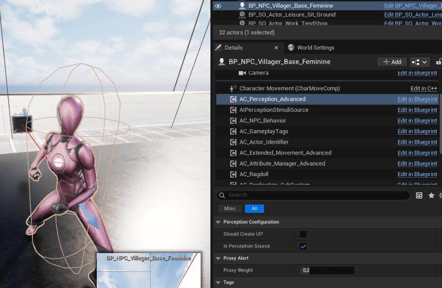 Components on NPCs screenshot