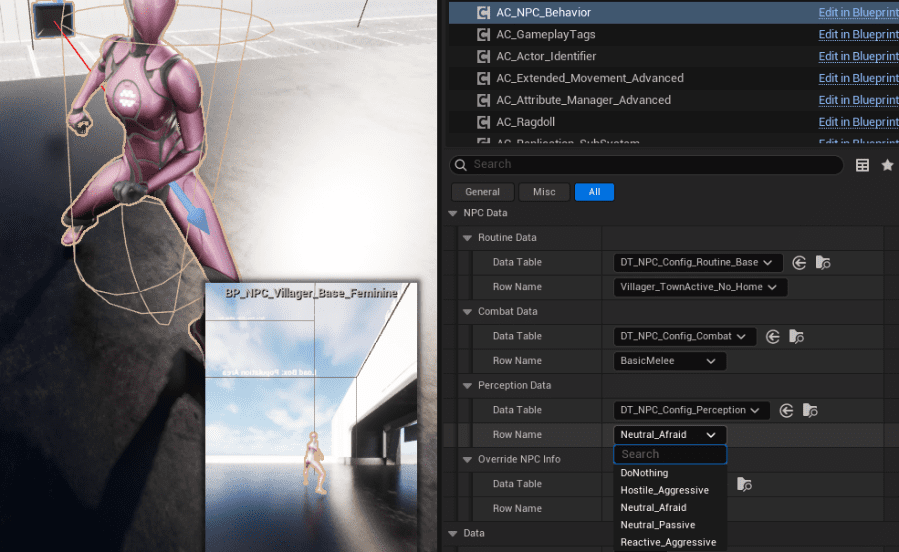 Components on NPCs screenshot