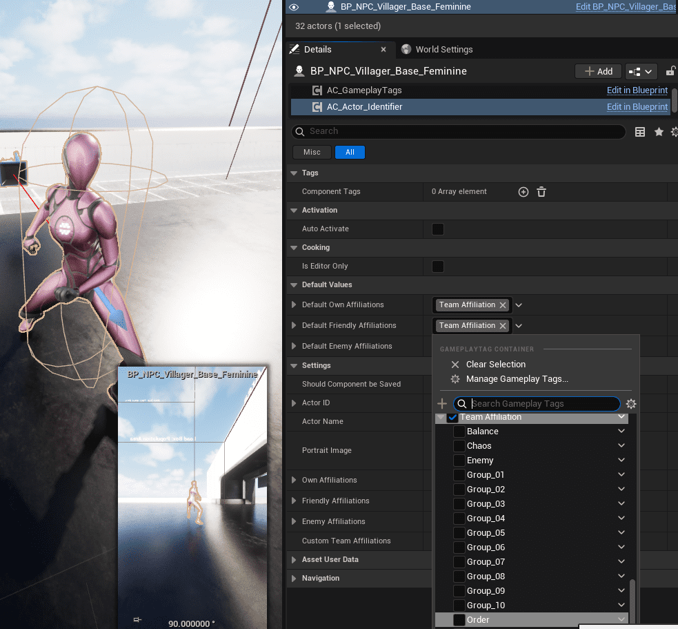 Components on NPCs screenshot