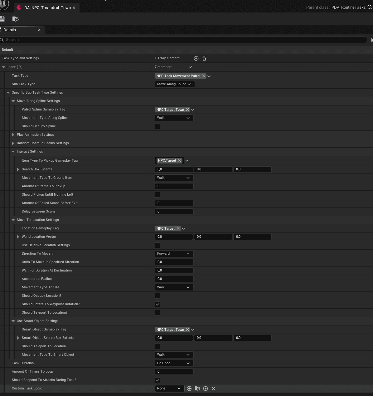 Predefined Routine Tasks (Data Assets) screenshot