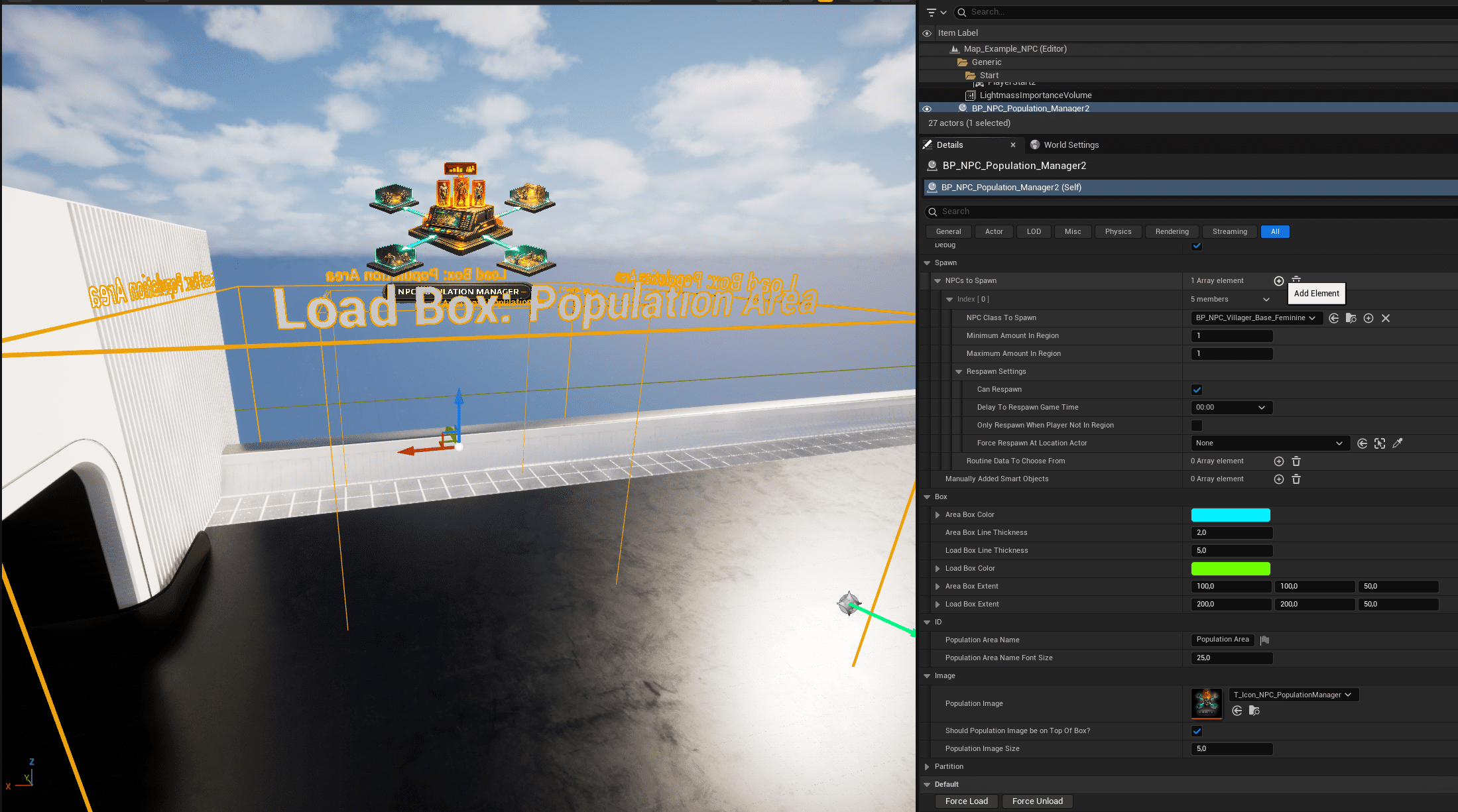 Using the Population Manager screenshot