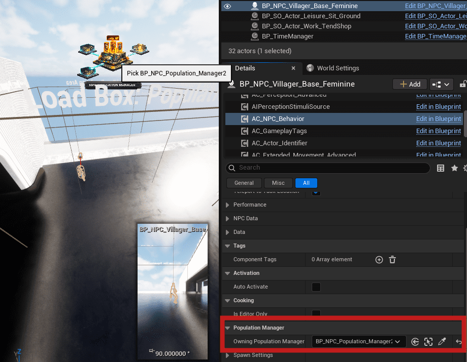 Using the Population Manager screenshot