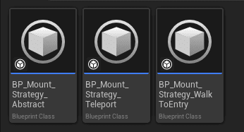 BP_Mount_Strategy_Abstract and child strategies screenshot