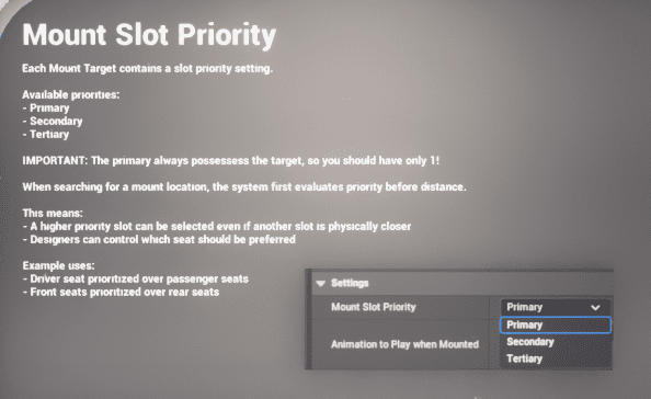 Important slot settings screenshot