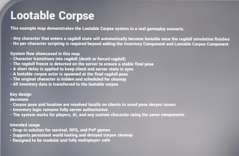 Document purpose screenshot