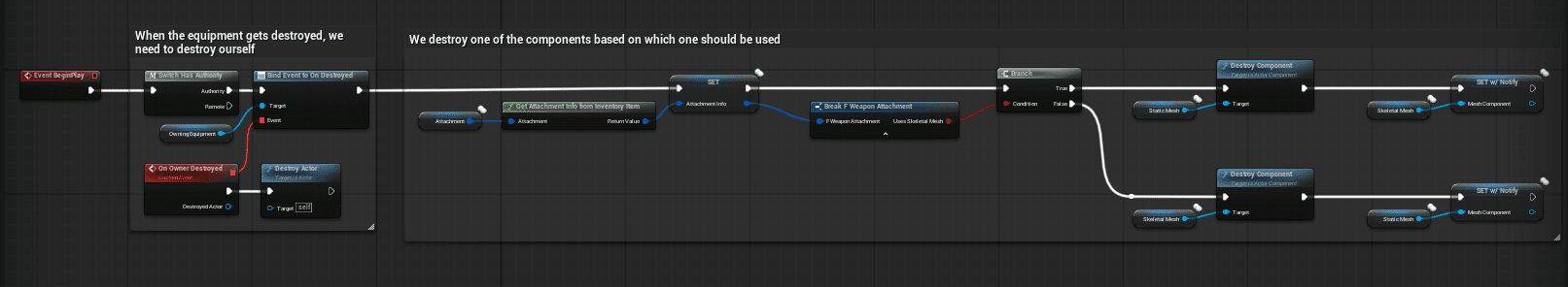 BeginPlay and owner cleanup screenshot