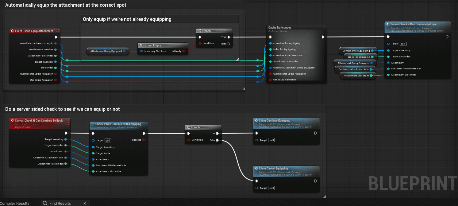 High-level equip pipeline screenshot