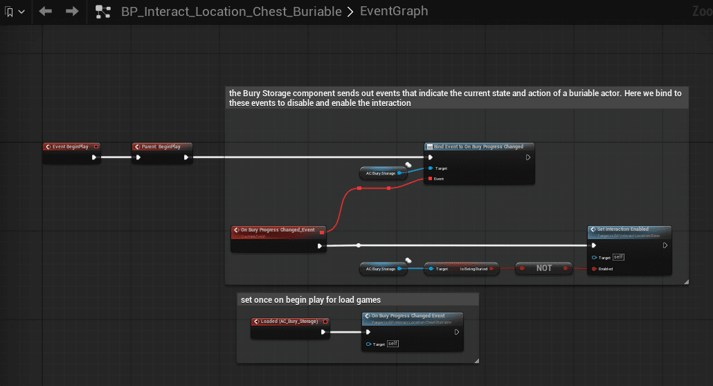 Adding the Module to a Buriable Actor screenshot