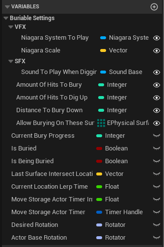Details Panel / Important Variables screenshot