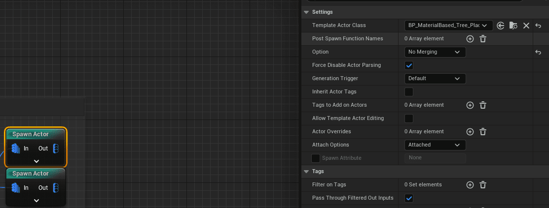Replacing a tree to a new static mesh screenshot