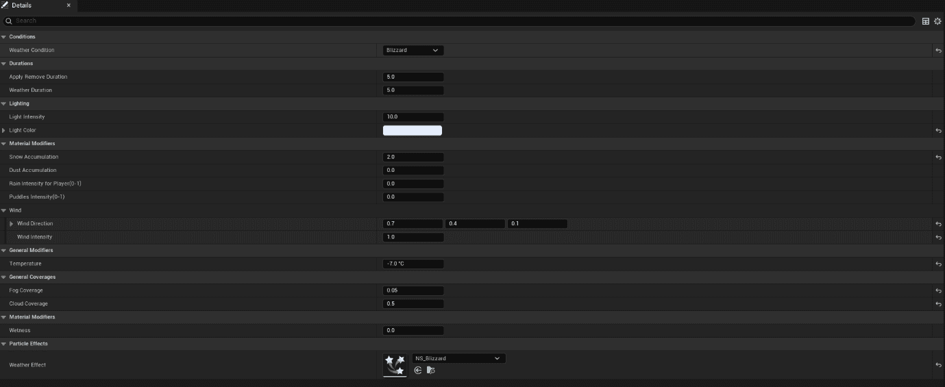 Modifying or Adding Weather Conditions screenshot