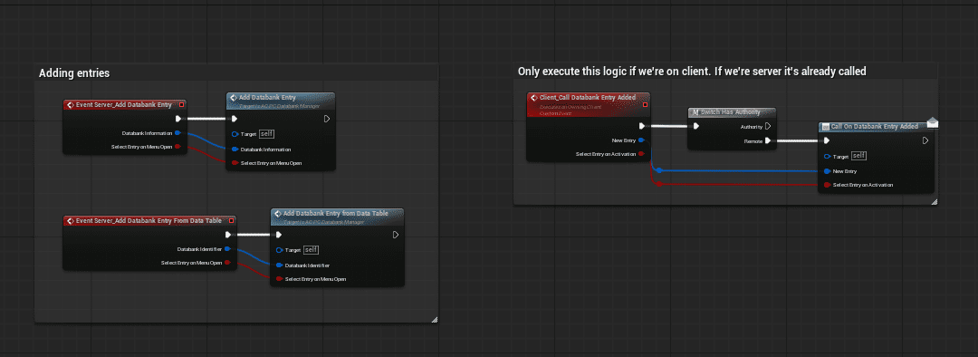 Client / server flow screenshot