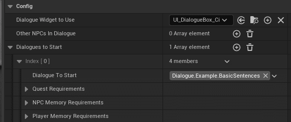Adding fixed dialogies to chars screenshot