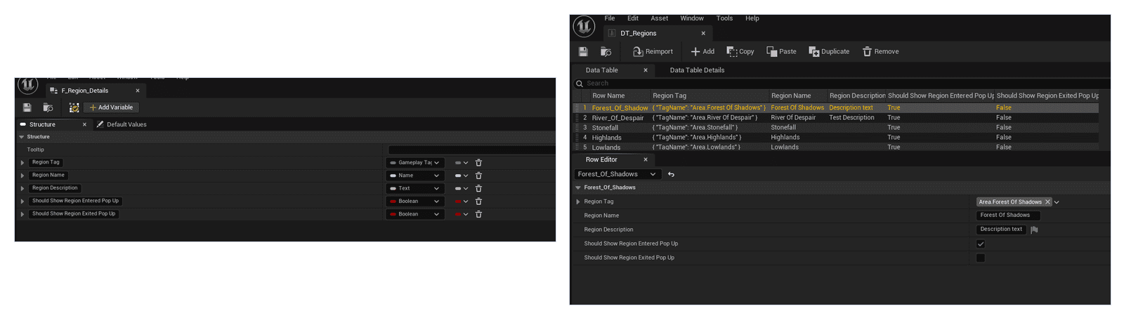 Primary assets screenshot