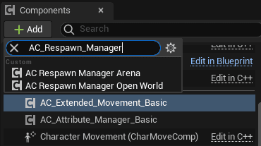 Components screenshot