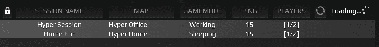 Finding Sessions screenshot