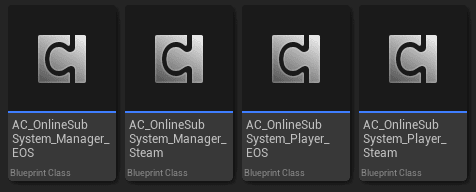 Online Subsystem Manager Components screenshot