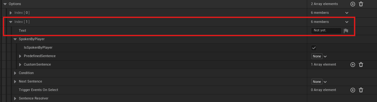 Second delivery dialogue option for missing sticks