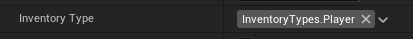Character inventory type set to InventoryTypes.Player