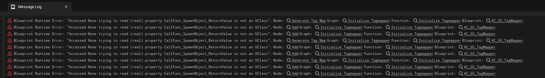 Tagmapper error after Play