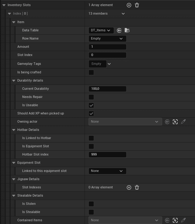 Items as Structs screenshot