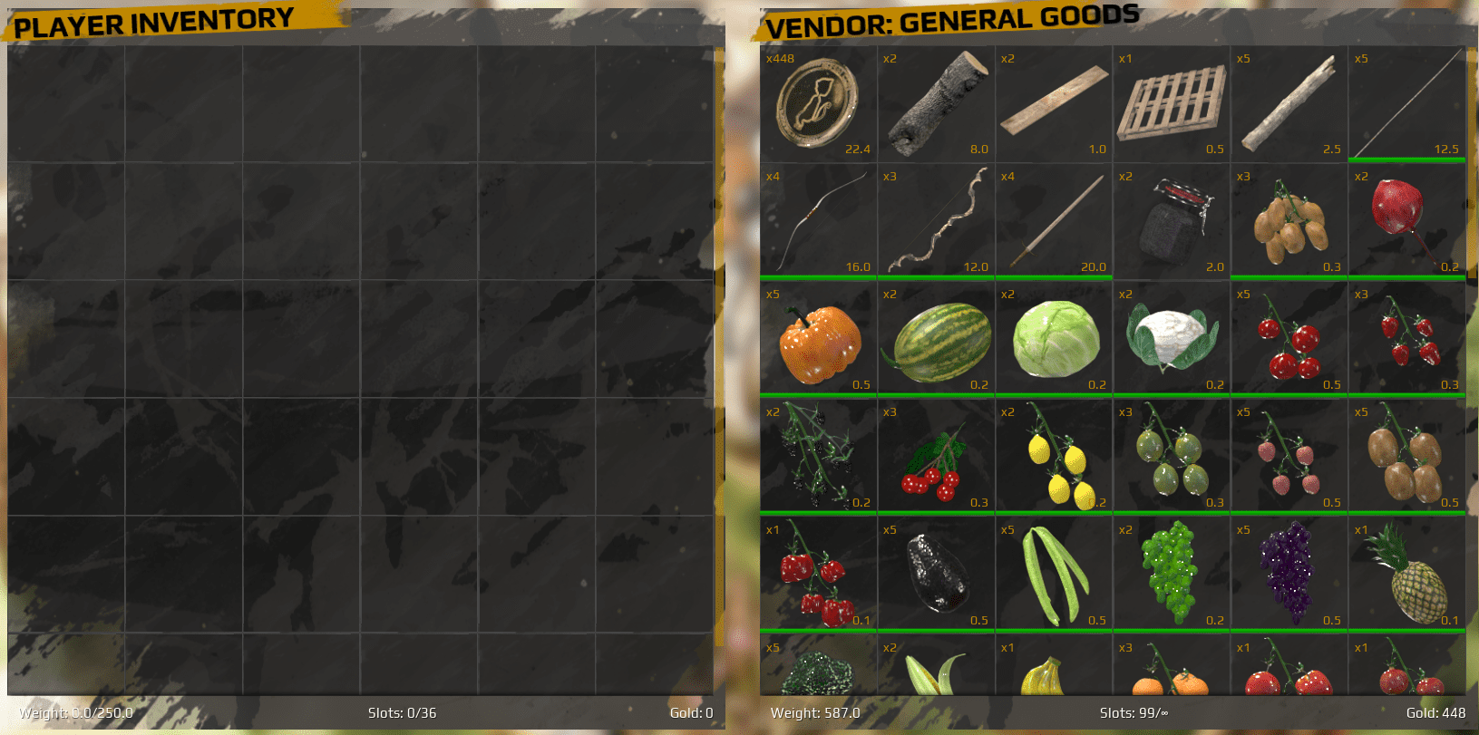 Source and Destination Inventory Components screenshot