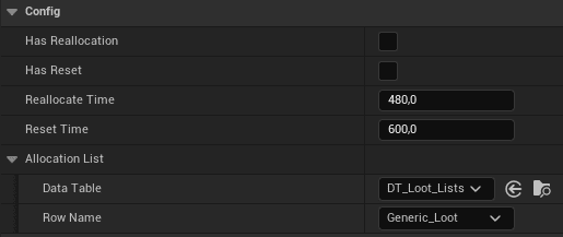 Item Allocator Component screenshot