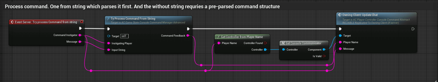 Console Command Manager Component screenshot