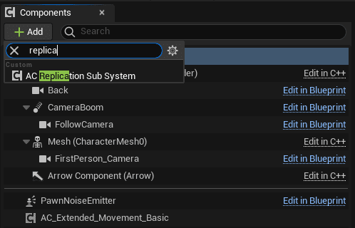 Components screenshot