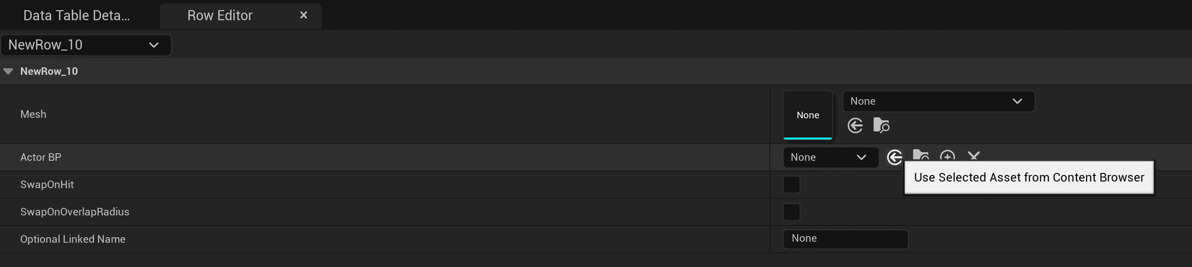 Data Table Configuration screenshot