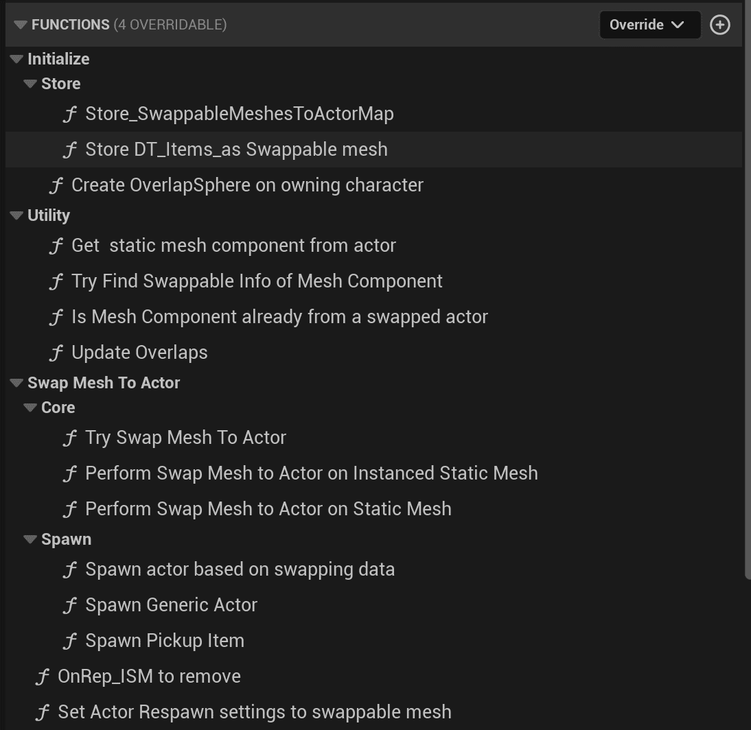 Function Descriptions screenshot