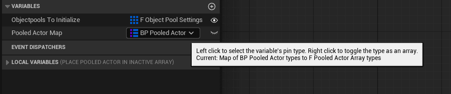 Details Panel / Important Variables screenshot