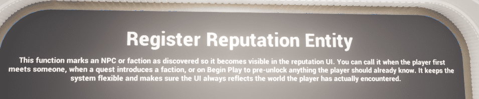 Register Reputation During Gameplay screenshot