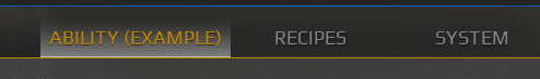 Adding unlockable categories tab to the UI Topbar in the menu screenshot