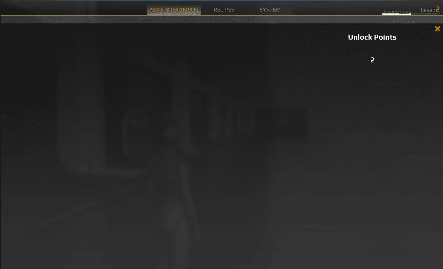 Adding unlockable categories tab to the UI Topbar in the menu screenshot