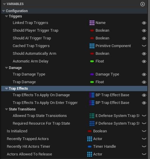Details panel / important variables screenshot
