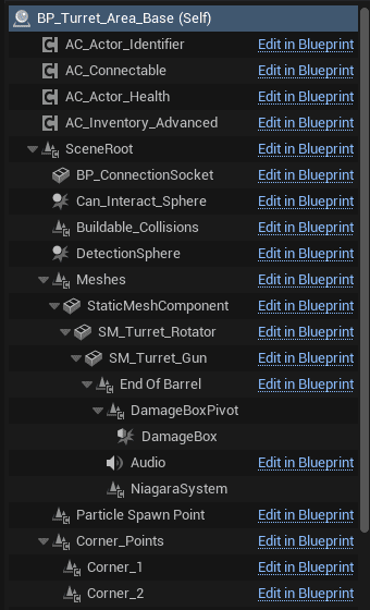 Example component hierarchy from an area turret child screenshot