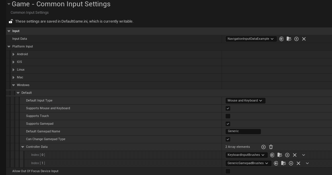 Common Input Base Controller screenshot